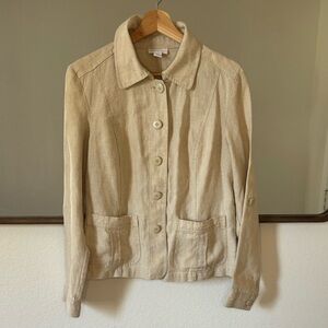 Charter Club 100% Linen Jacket Women’s Size Medium